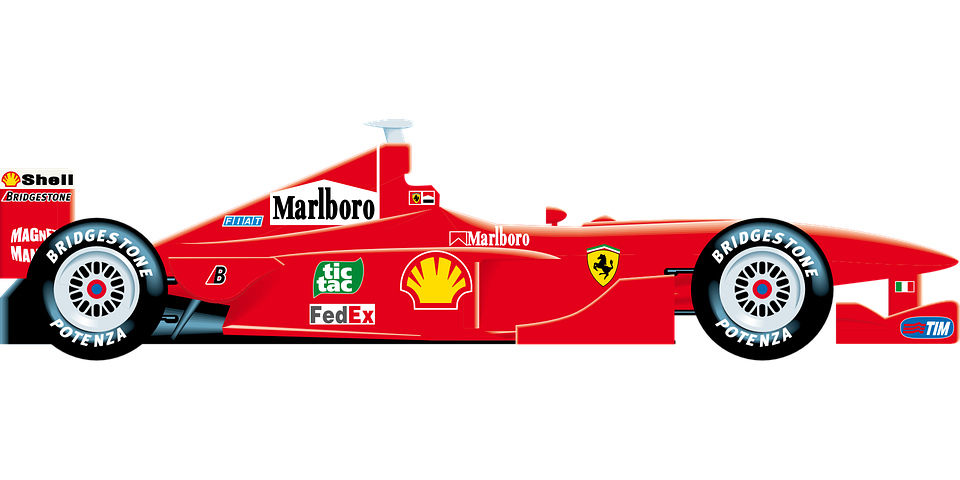 Red Formula 1 Transparent Background