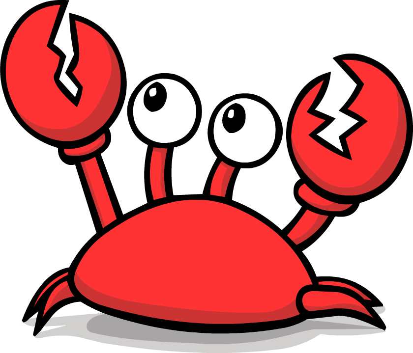 Rouge Crabe Fond PNG Image