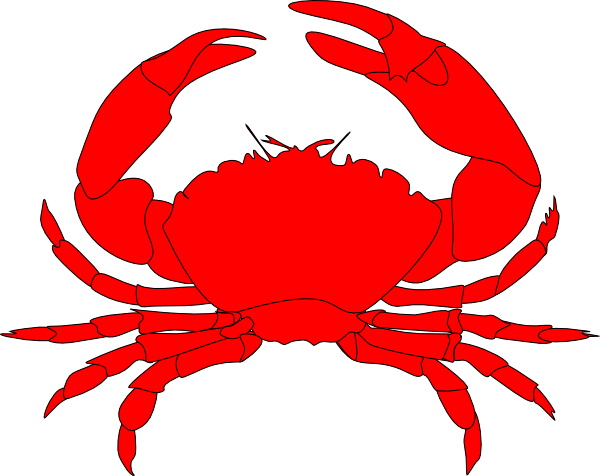 Rouge Crabe Transparentes Fond PNG