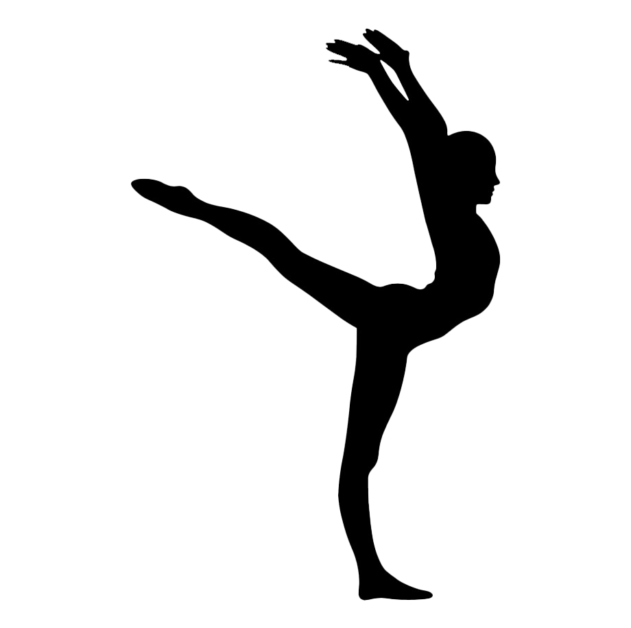 Silhouette gymnastiek transparant bestand