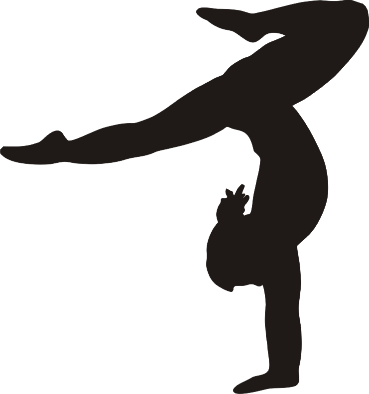 Silhouette gymnastiek transparant gratis PNG