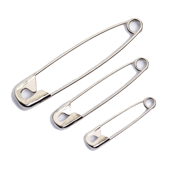 Silver Safety Pin PNG Clipart Background