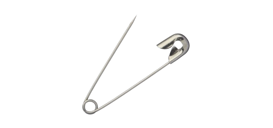 Silver Safety Pin PNG HD Quality