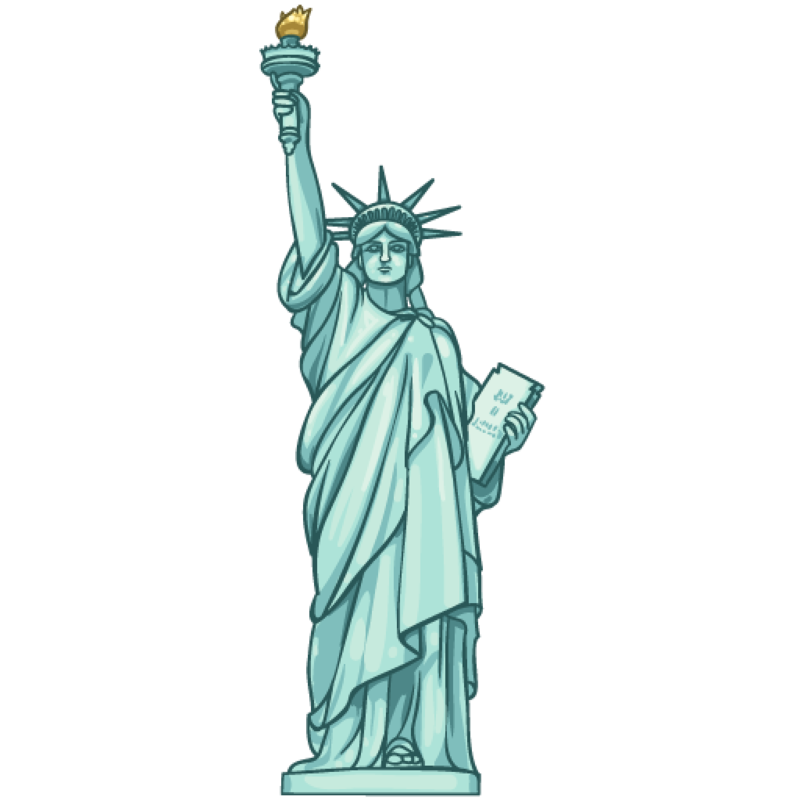 รูปปั้นของ Liberty ไฟล์โปร่งใส
