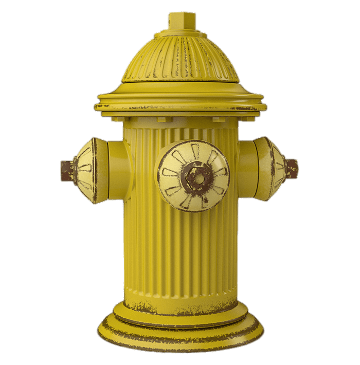 Yellow Пожарный гидрант прозрачный PNG
