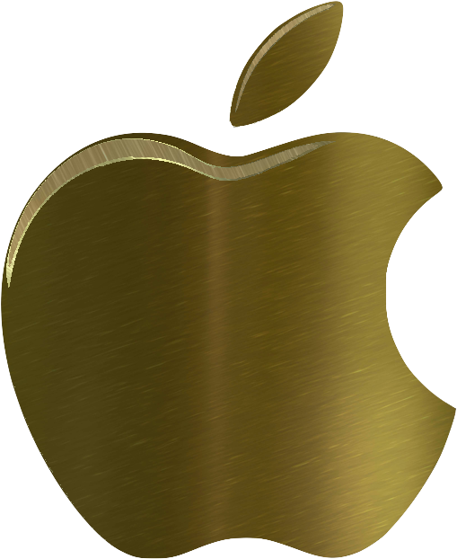 Gold Apple Logo PNG HD Quality