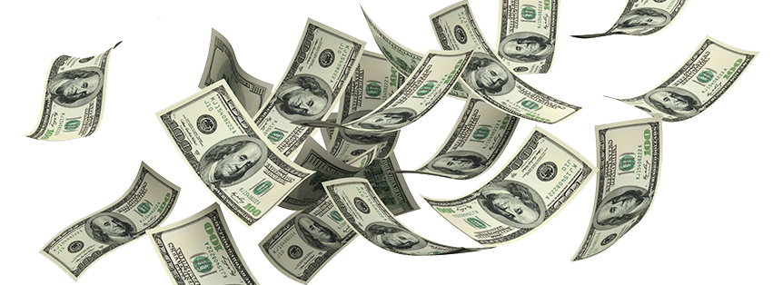 Falling Money PNG Background