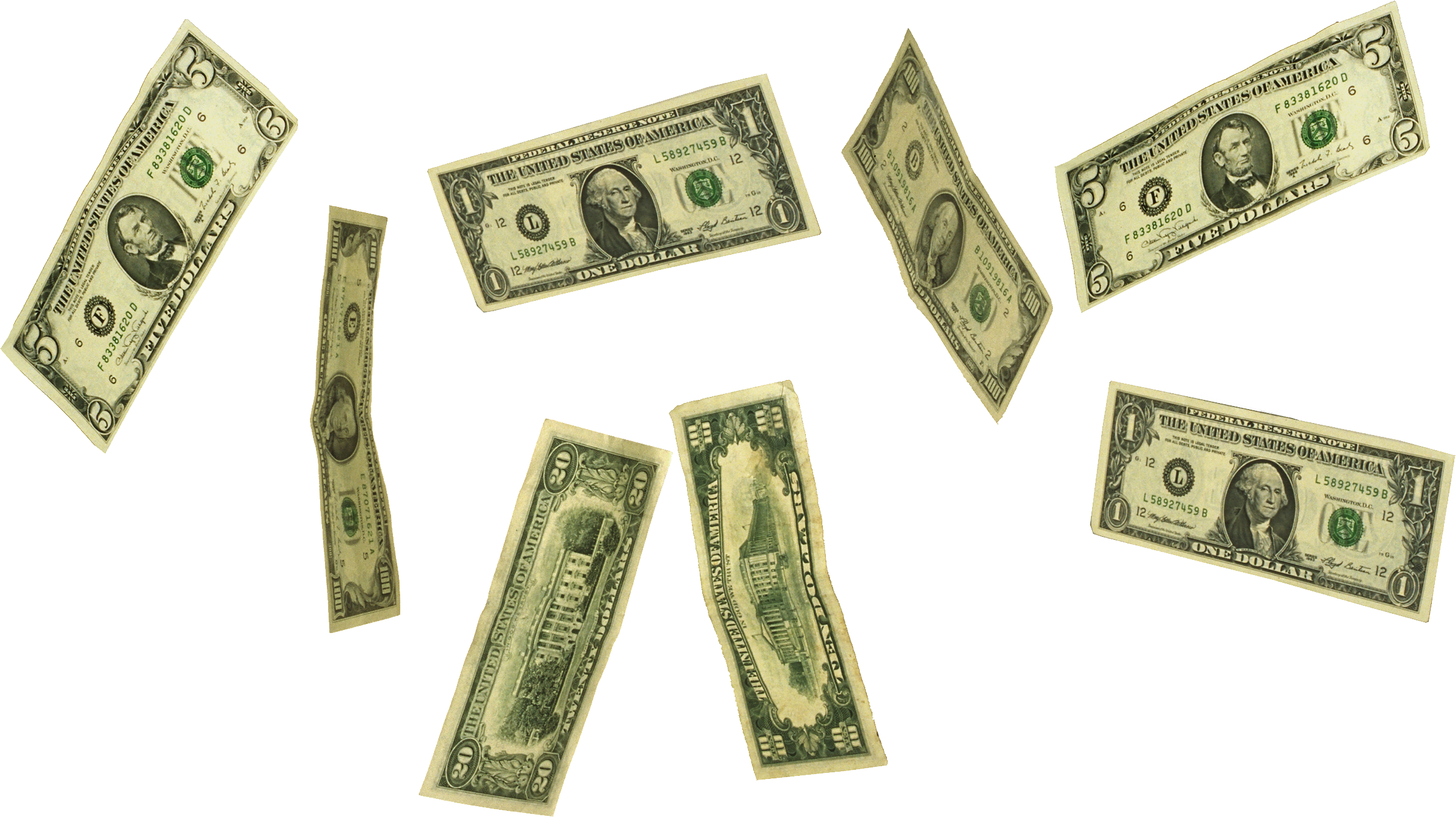 Falling Money Transparent Image