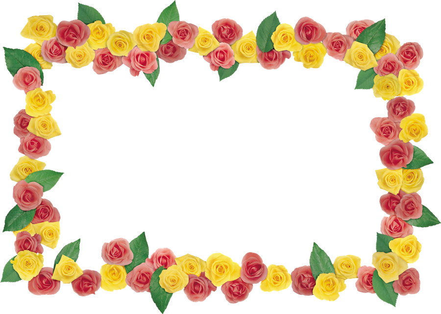 Floral Frame Background PNG Image