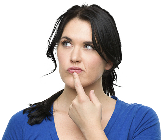 Thinking Woman PNG HD Quality