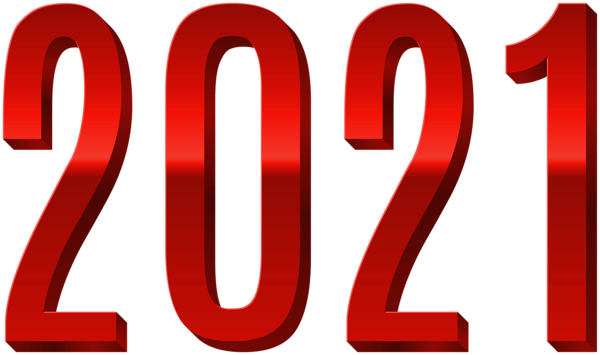 2021 Red Text Effect PNG