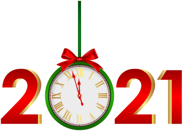 2021 Time Clock New Year Transparent PNG
