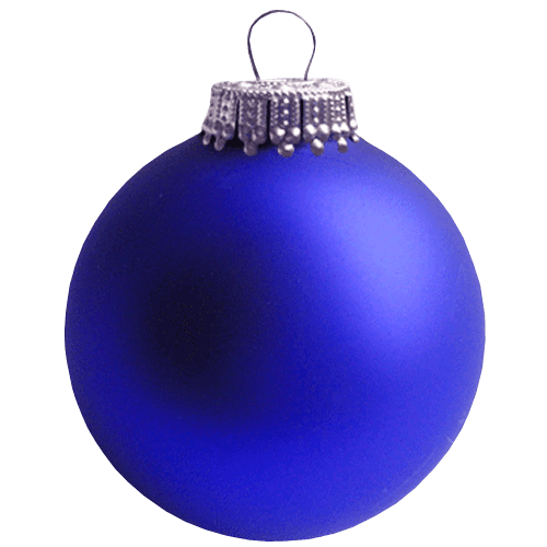 Blue Christmas Ball Ornament PNG