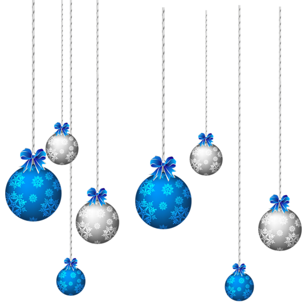 Blue Christmas Hanging Ornament PNG