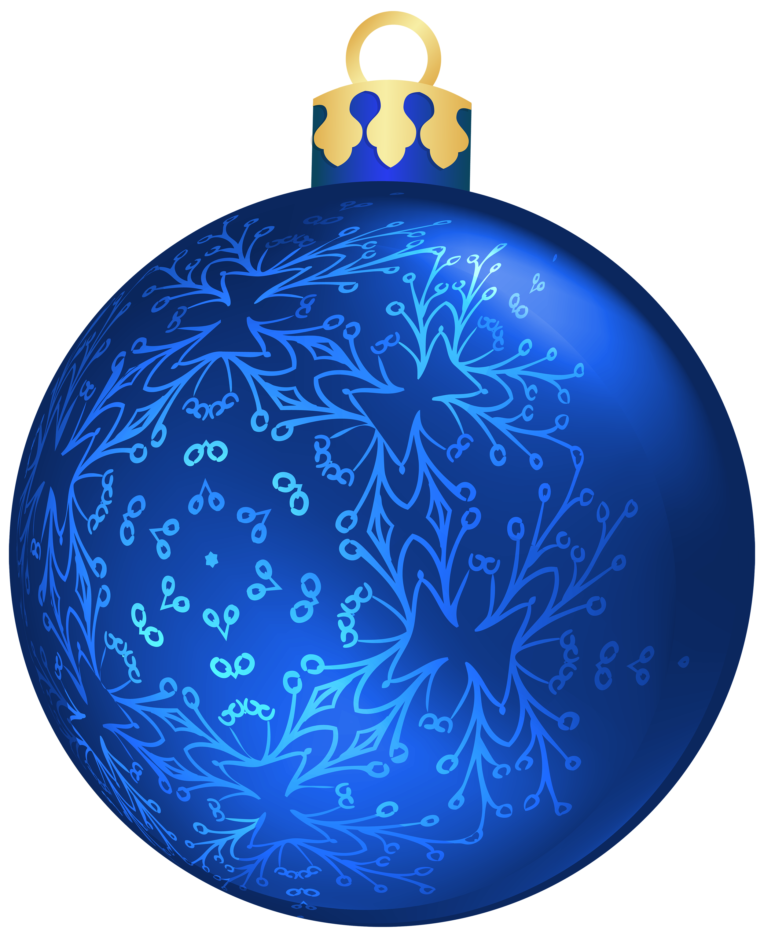 Blue Christmas Ornaments PNG