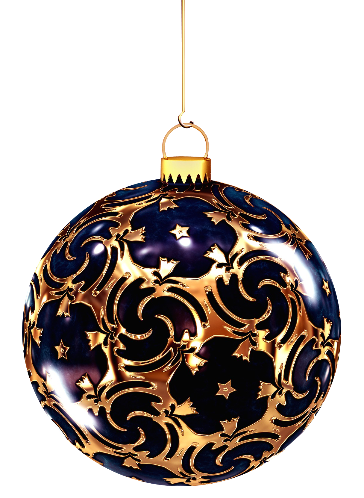 Christmas Baubles Black PNG