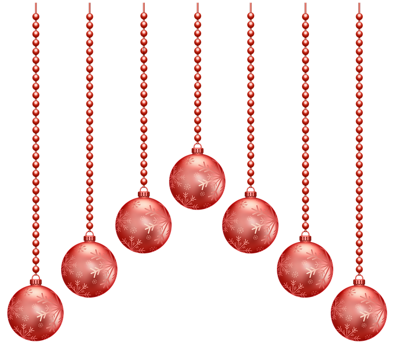 Boules de Noël suspendues PNG