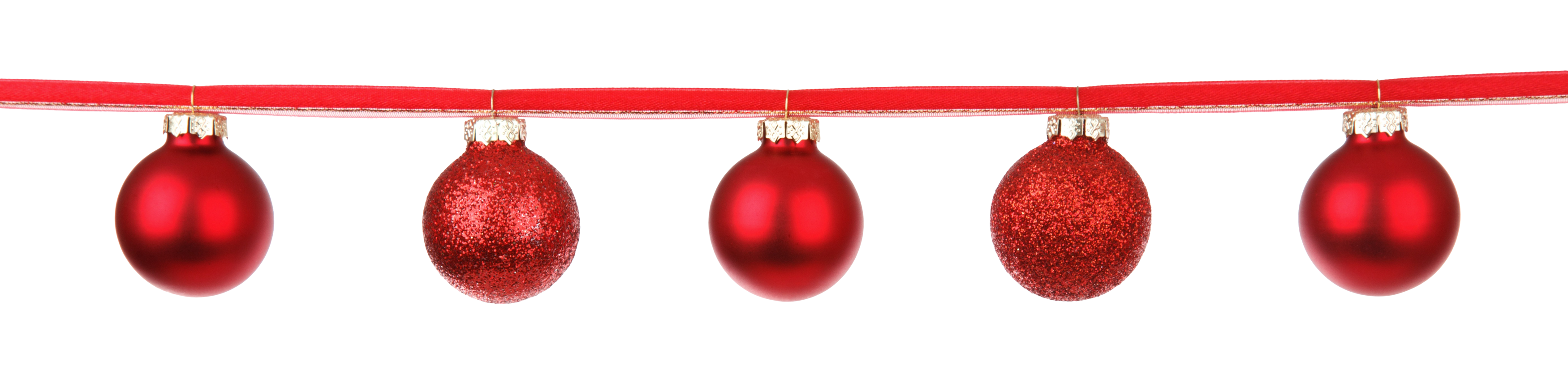 Christmas Baubles Red Collection PNG