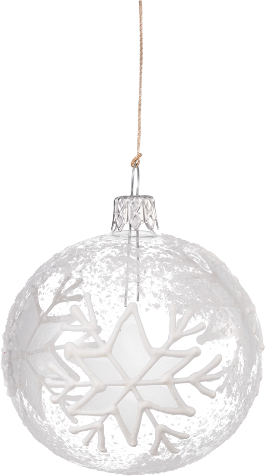 Christmas Baubles White PNG