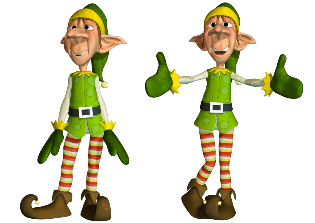 Christmas Elf Surprised PNG