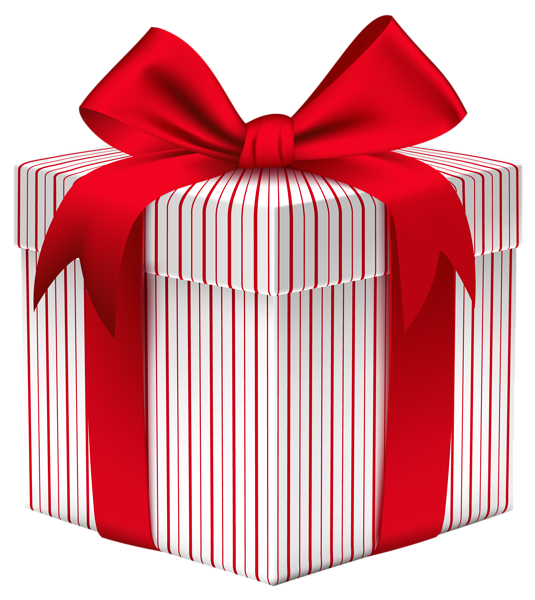 Christmas Gift Red Stripes PNG