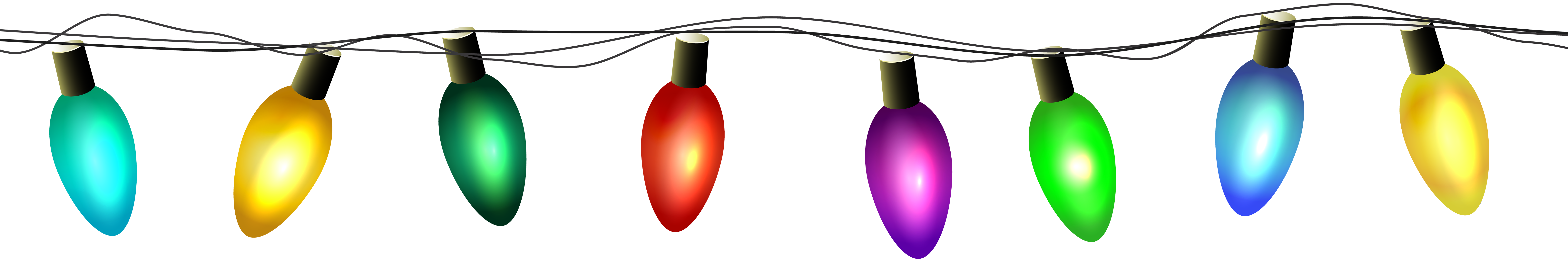 Christmas Lights Decoration Glowing PNG