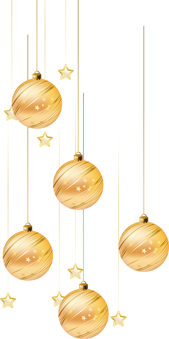 Christmas Ornament Decoration Golden PNG