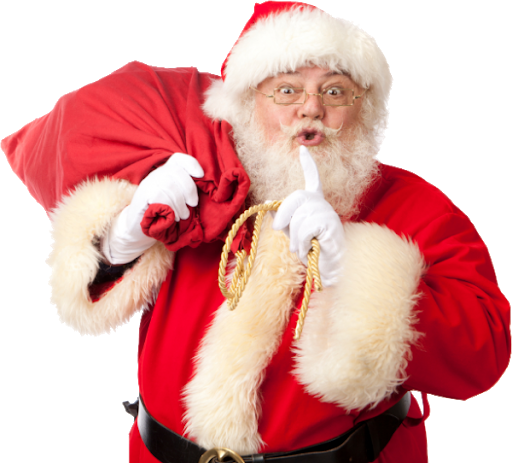 Christmas Santa Claus Shh PNG