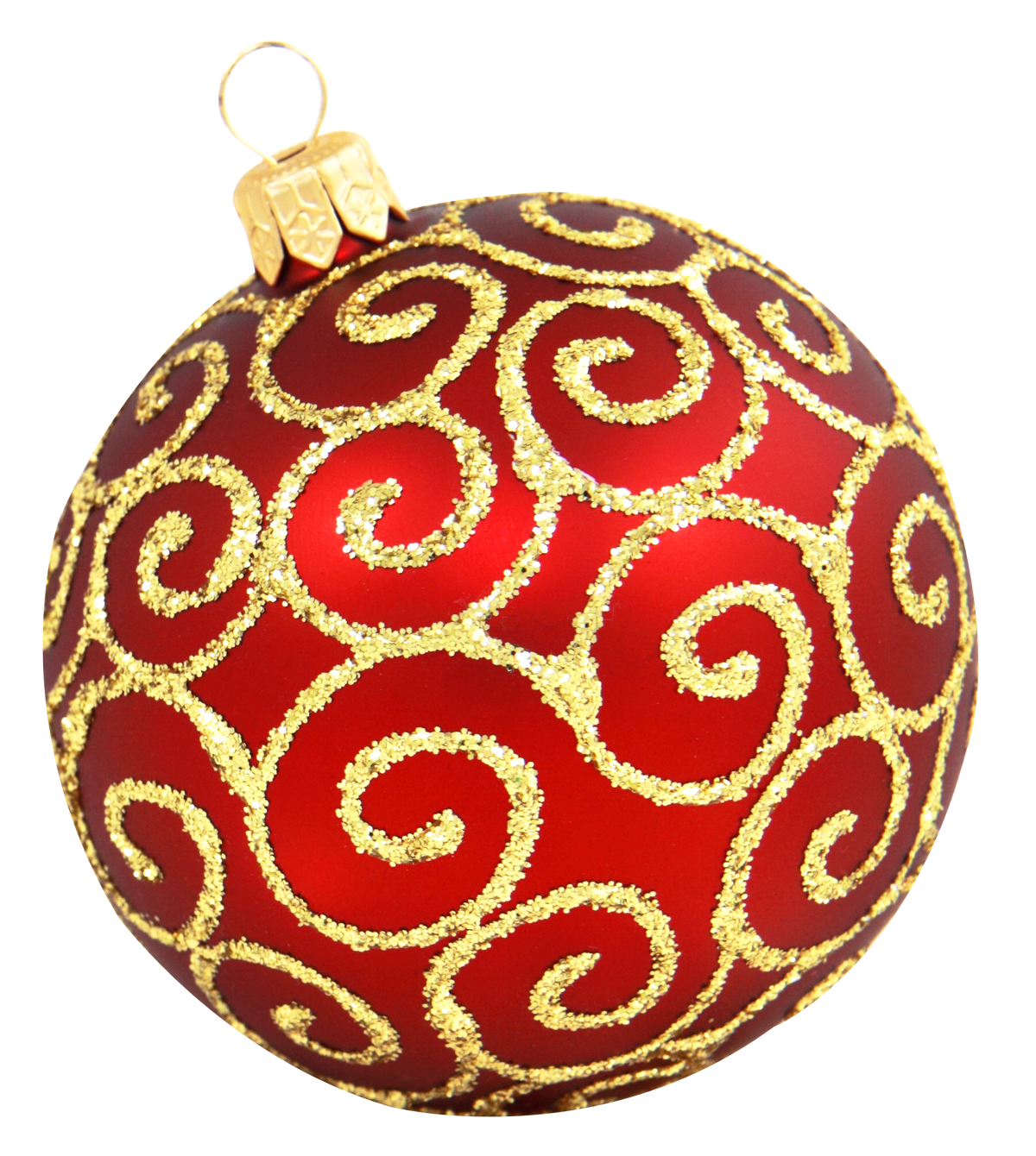 Decorated Christmas Ball Design PNG