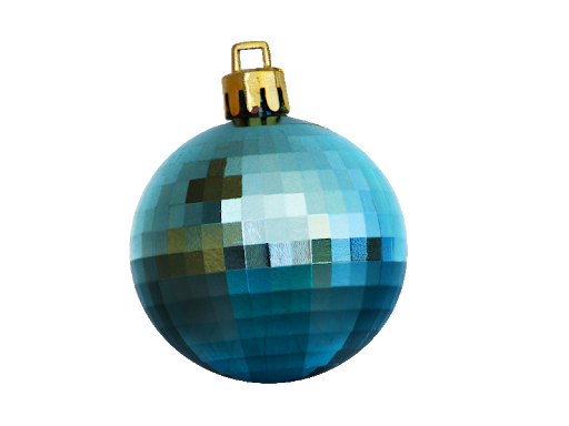 Decorated Christmas Ball Disco PNG