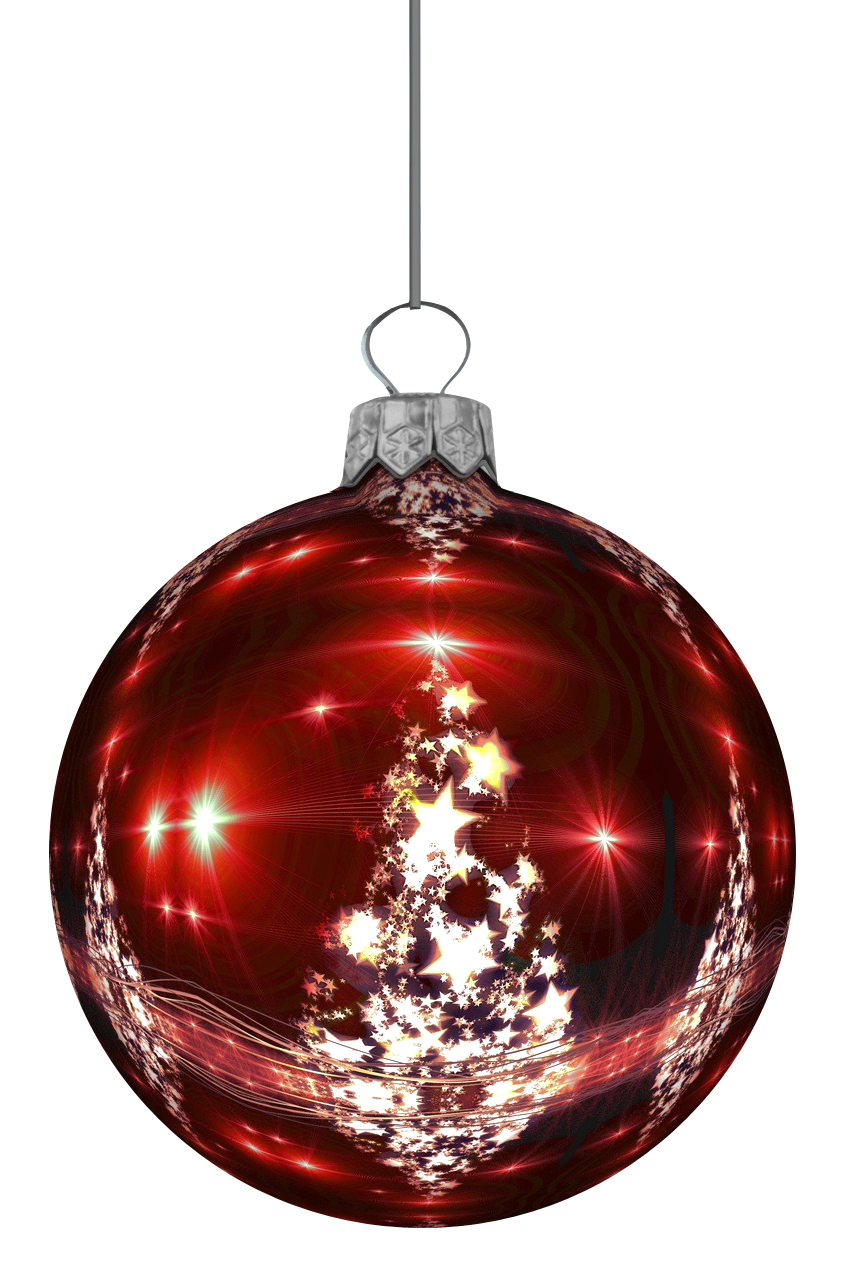 Decorated Christmas Ball Hanging PNG