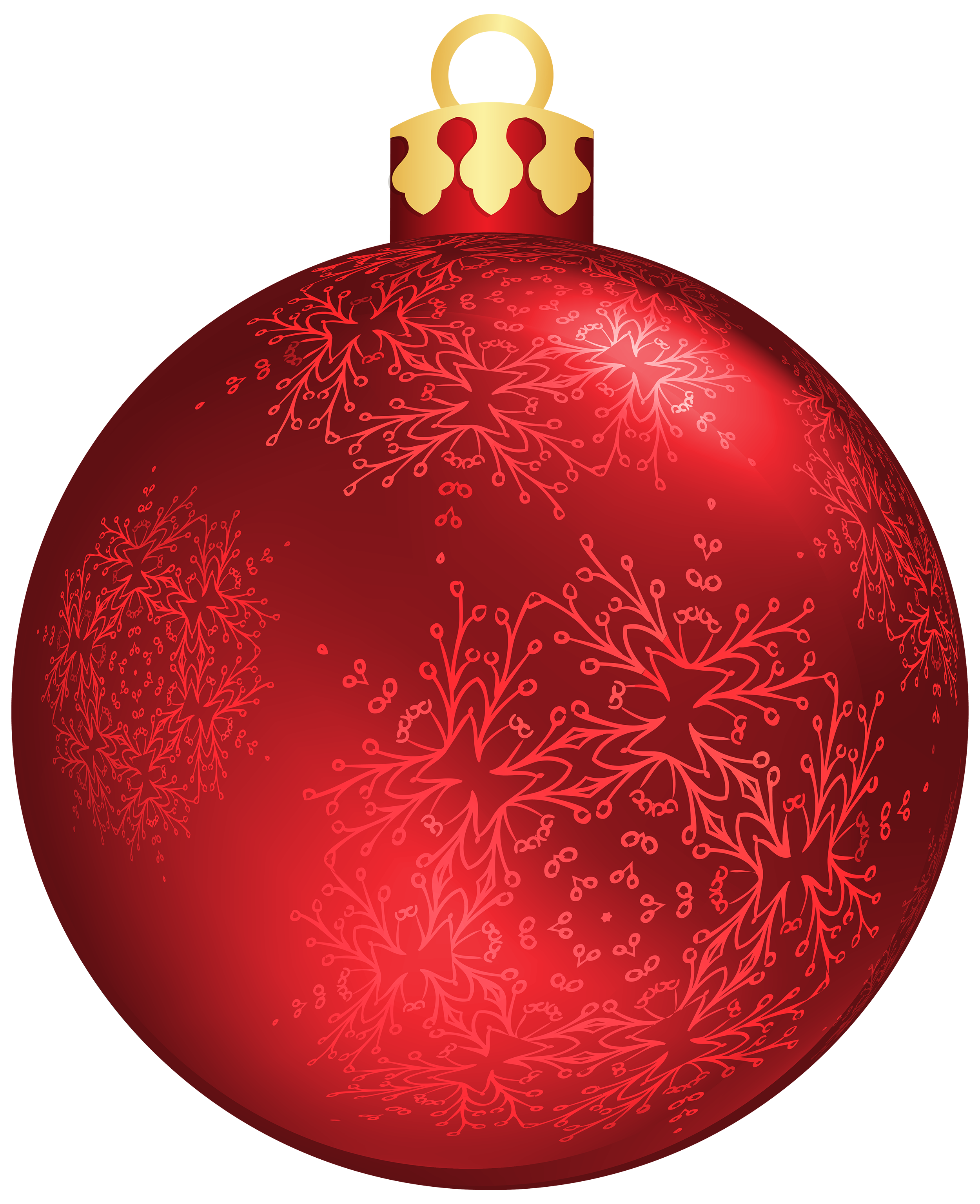 Decorated Christmas Ball Red PNG