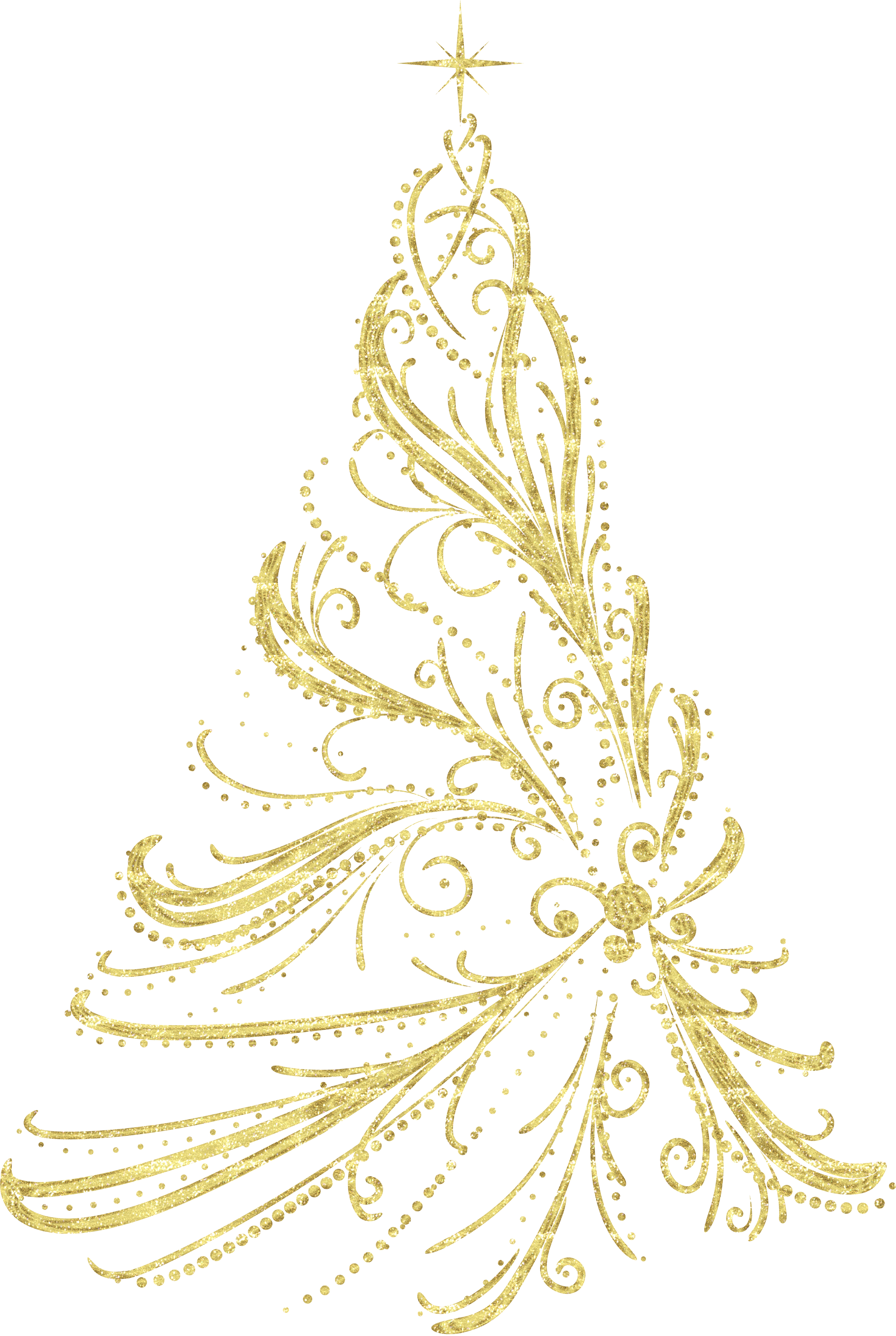 Navidad de oro Clipart PNG