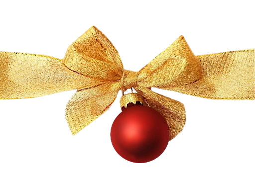 Gold Christmas Red Ball PNG