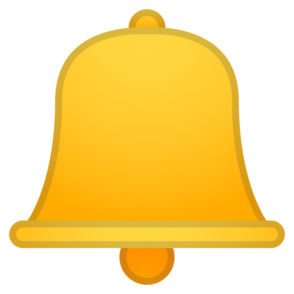 Golden Bell Alert PNG