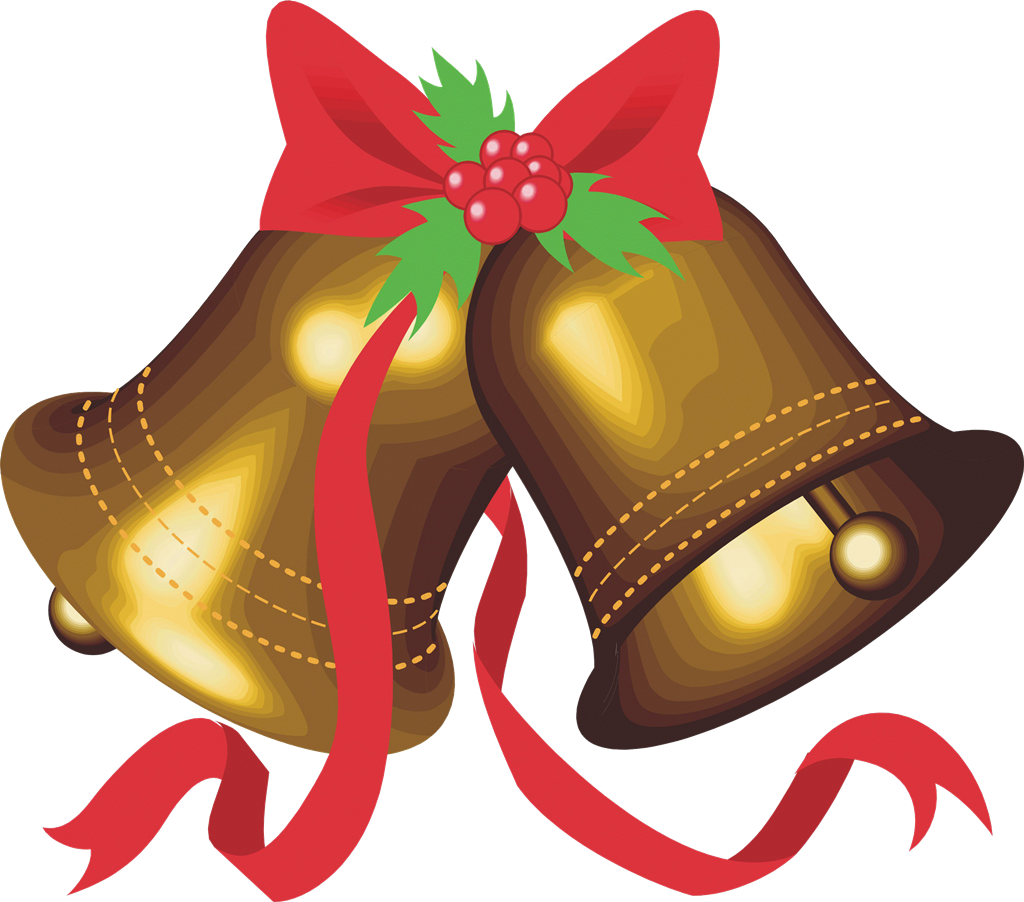 Golden Christmas Bell Collection PNG