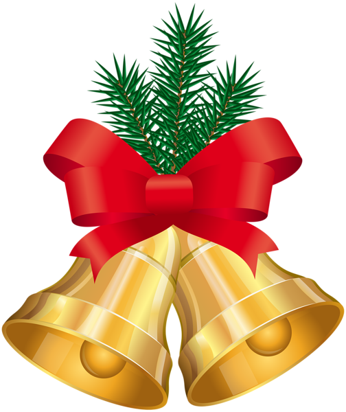 Golden Christmas Bell No Background PNG