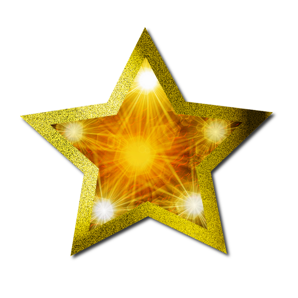 Golden Noël Star Design PNG