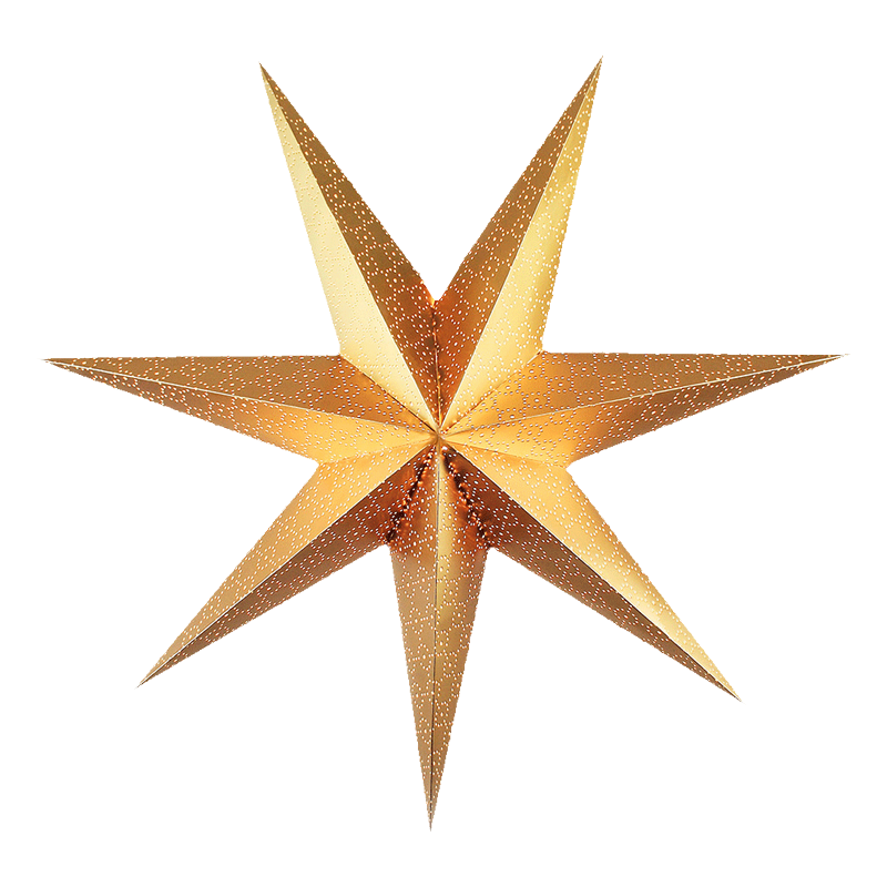Golden Estrela de Natal PNG.
