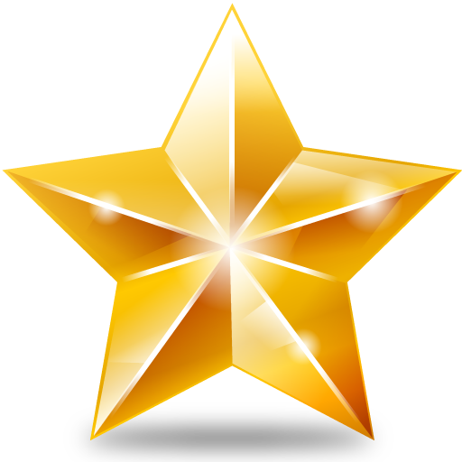 Golden Estrella navideña brillante PNG