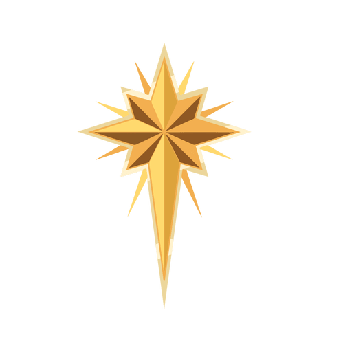 Golden Christmas Star Transparent PNG