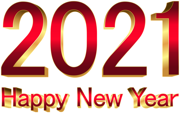 Happy New Year 2021 Gradient Transparent PNG