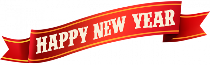 Happy New Year 2021 Red Banner PNG