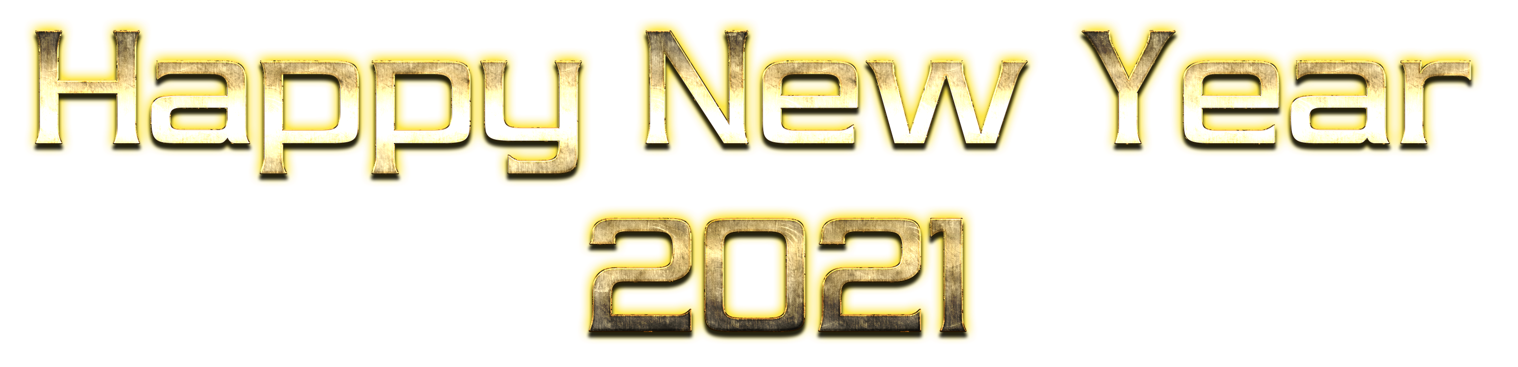 Happy New Year 2021 Text Transparent PNG