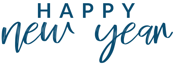 Happy New Year Blue Text Effect Transparent PNG