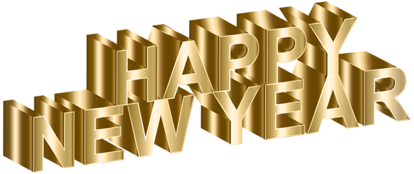 Happy New Year Golden Text 2021 Transparent PNG