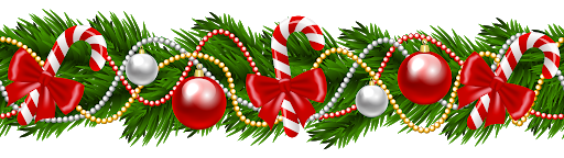 Holly Christmas Garland Transparent PNG