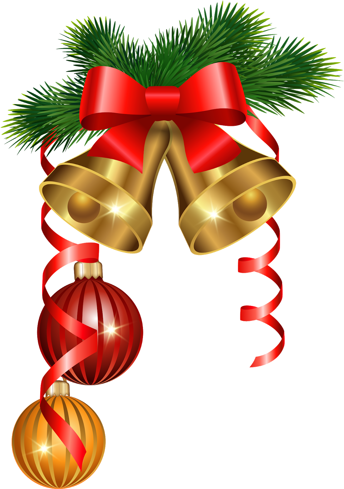 Merry Christmas Bell Decoration PNG
