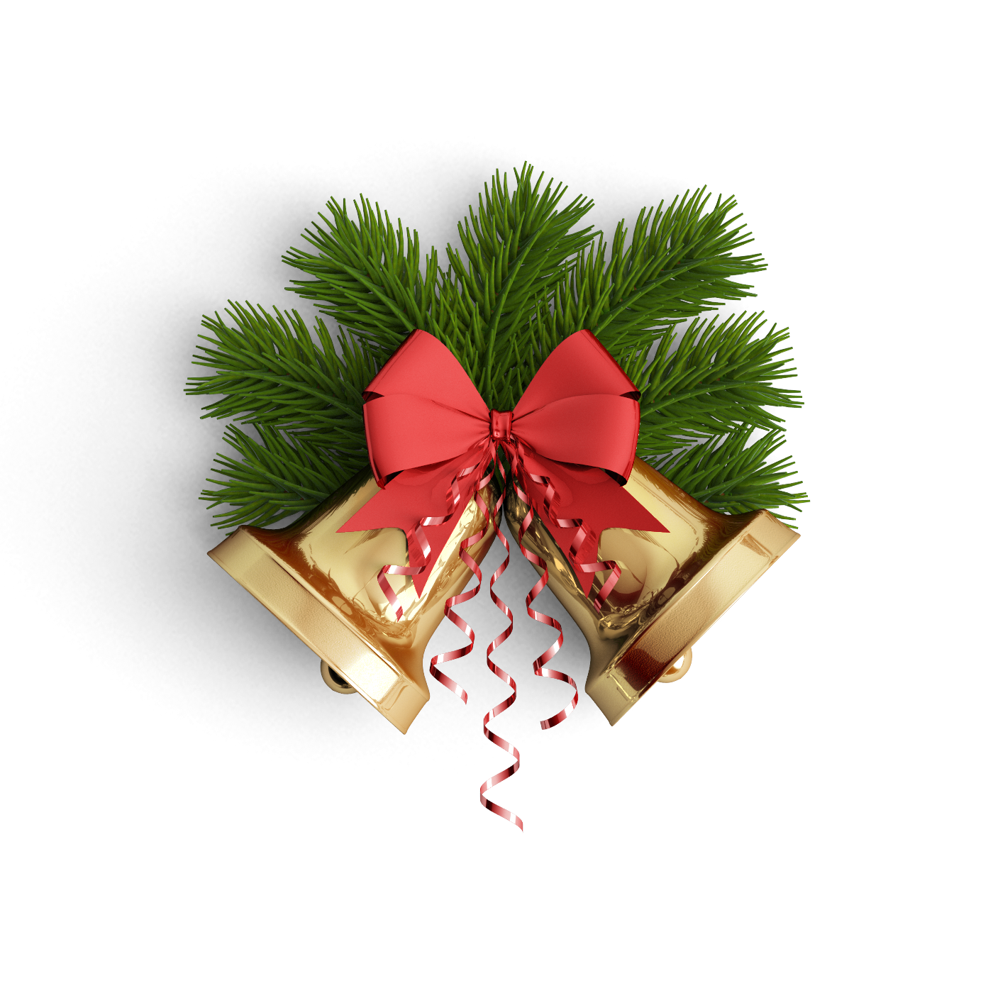 Merry Christmas Campana transparente PNG