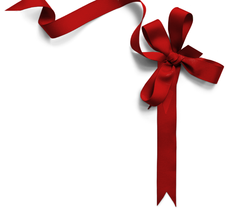 Merry Christmas Ribbon Clipart PNG